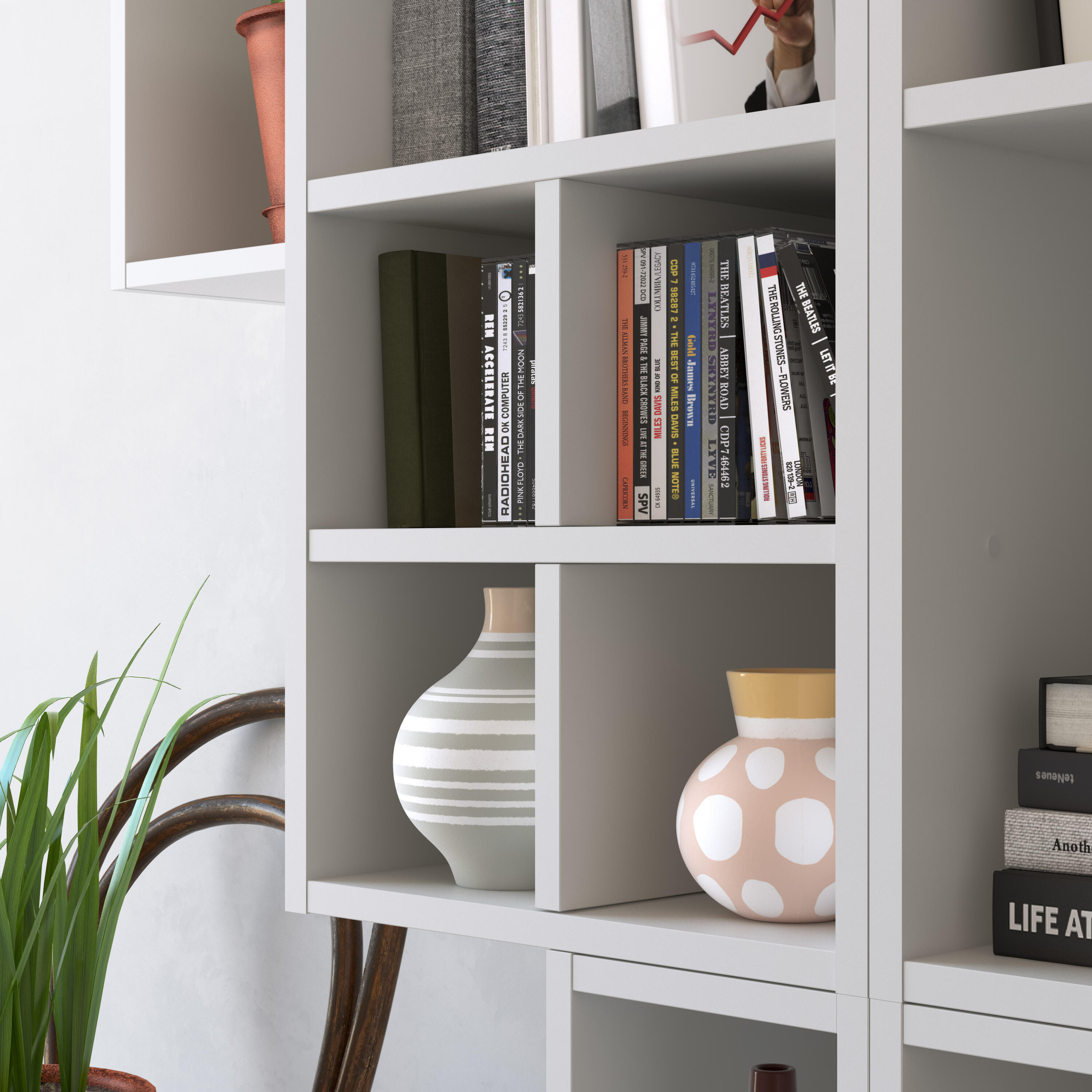Divisória para estante branco 33x33x33 cm Cruzeta Kube Spaceo - 6