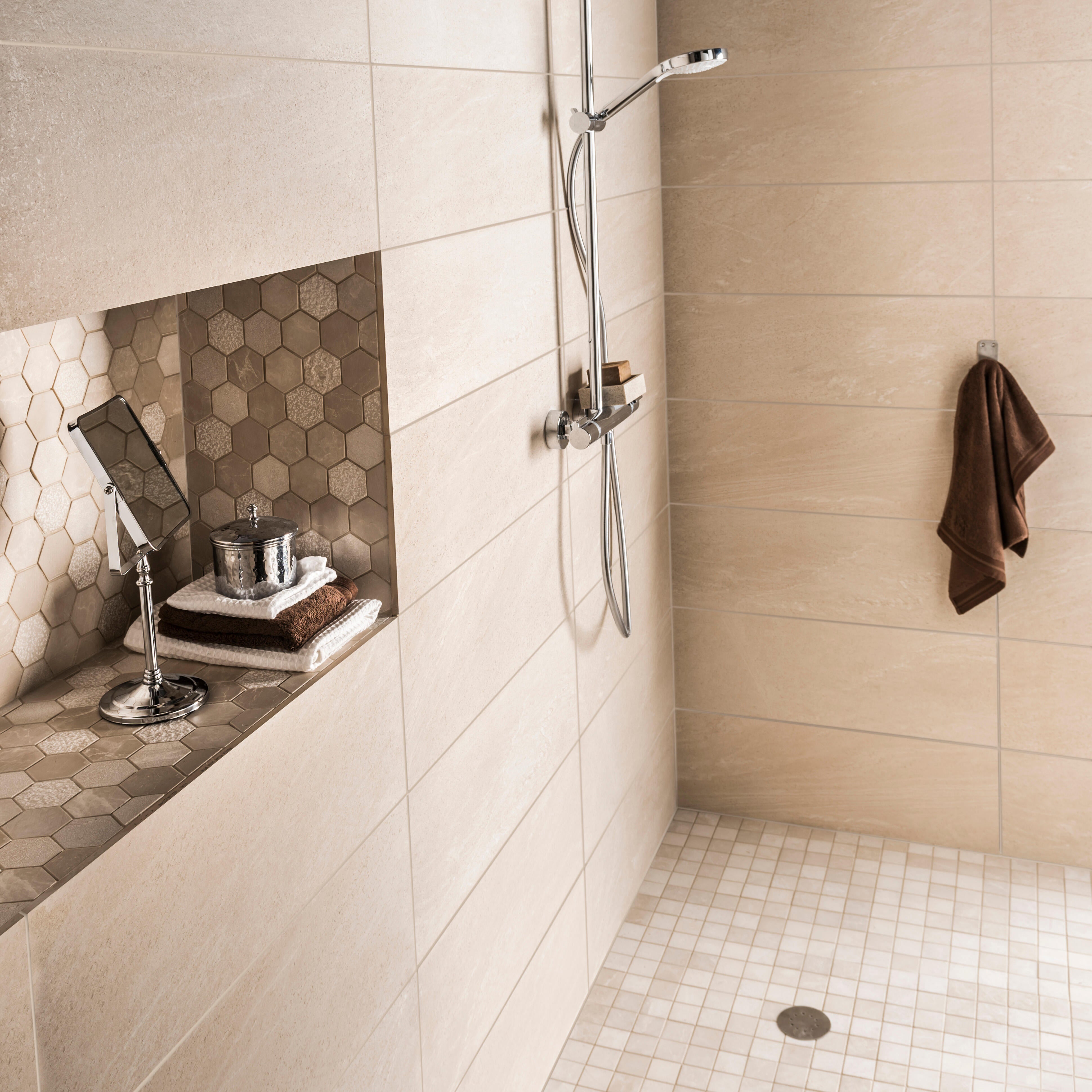 Carrelage mur intérieur effet pierre beige Milano l.24 x L.69 cm x Ep.8.7 mm - 2