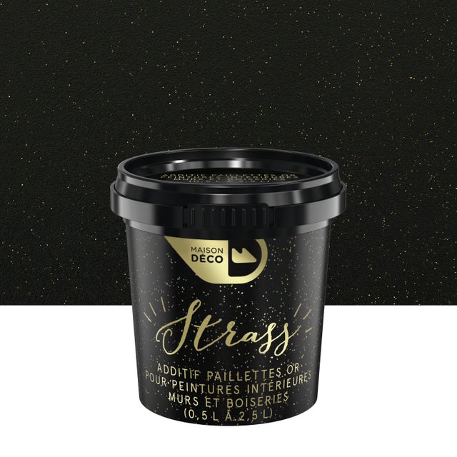 Additif pour peinture Strass paillettes MAISON DECO, or 25 Gramme