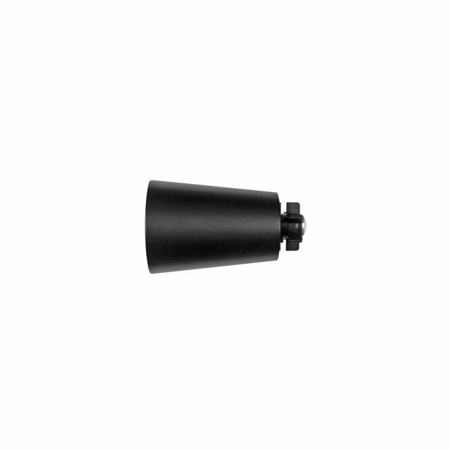 2 Terminales para barra de cortina Facto cono Design INSPIRE aluminio negro mate para barra diámetro 20 mm