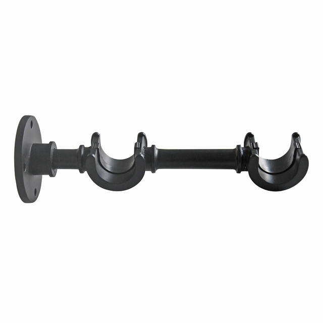 Staffa doppio aperto estensibile da 5 a 13.5 cm Ø 20 mm Graph Facto EASY FIX in alluminio nero opaco, 2 pz INSPIRE