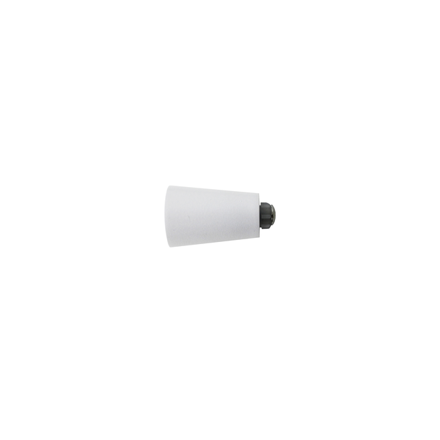 2 Terminales para barra de cortina Organic cono Nature INSPIRE aluminio blanco mate para barra diámetro 20 mm