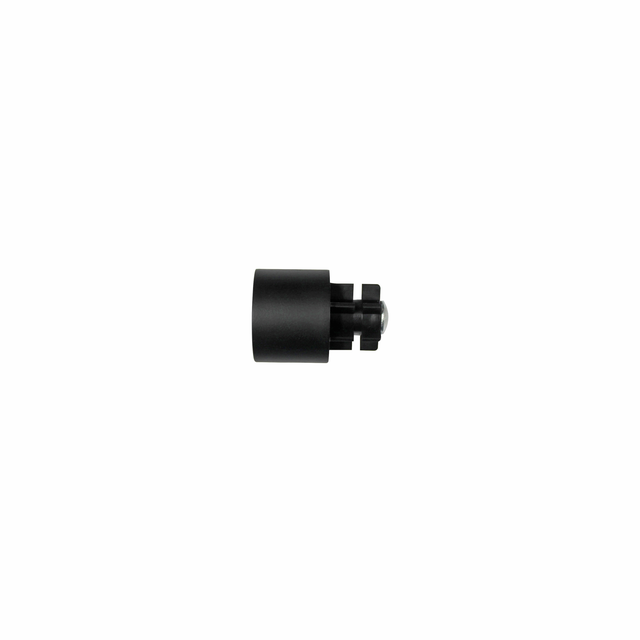 2 Terminales para barra de cortina Graph tapón Design INSPIRE aluminio negro mate para barra diámetro 28 mm