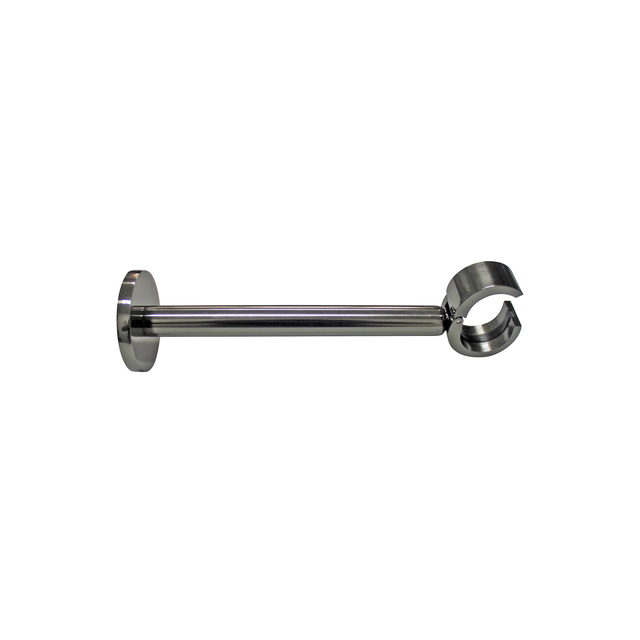 Staffa singolo chiuso estensibile da 19.5 a 30 cm Ø 28 mm Jazz EASY FIX in alluminio nero spazzolato INSPIRE