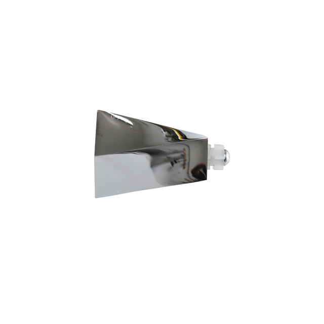 Finale per bastone Vic EASY FIX rettangolo in alluminio cromato cromo lucido Ø 20 mm INSPIRE, 2 pezzi