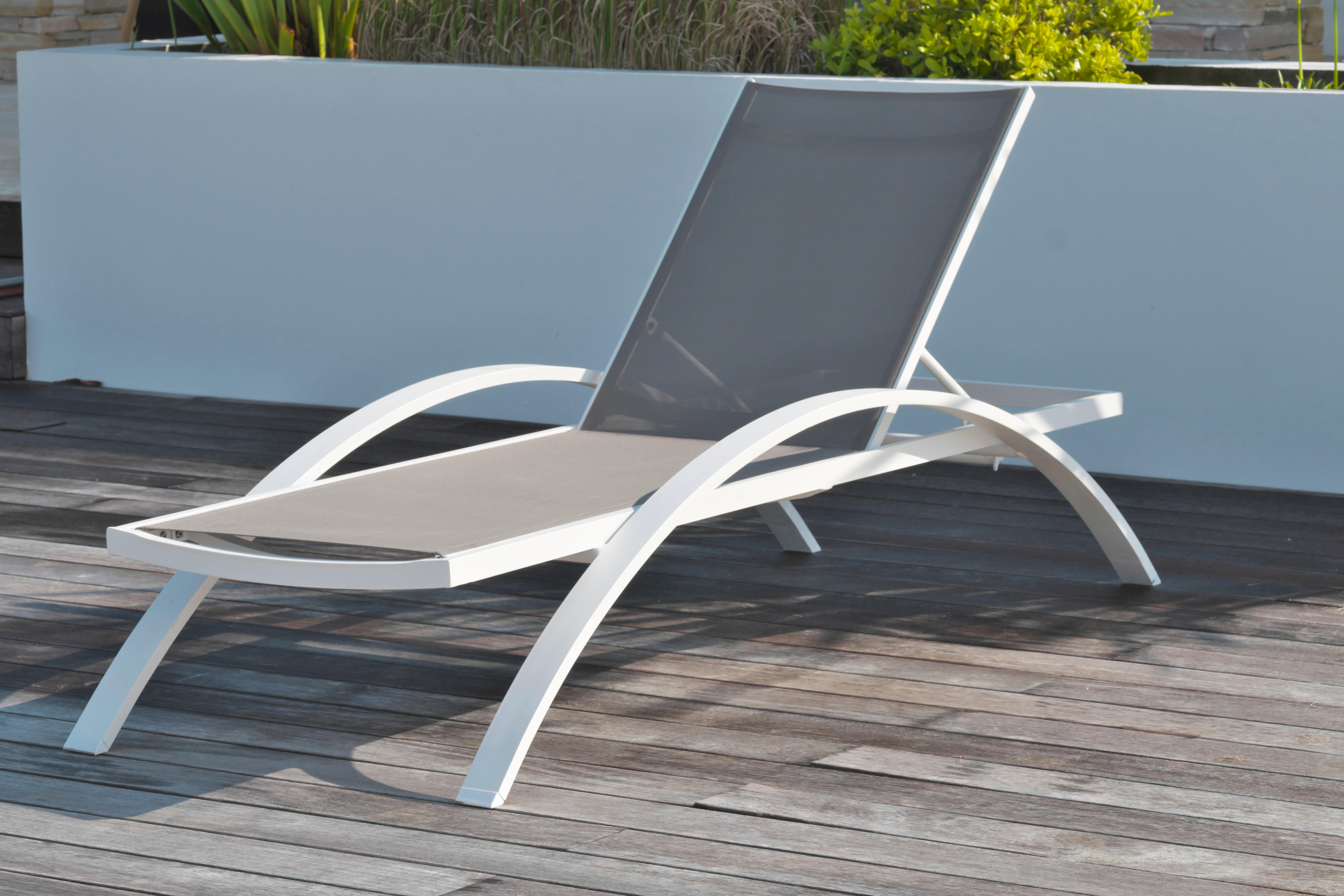 Bain de soleil en aluminium DCB GARDEN Barcelona-cl-blanc blanc - 3