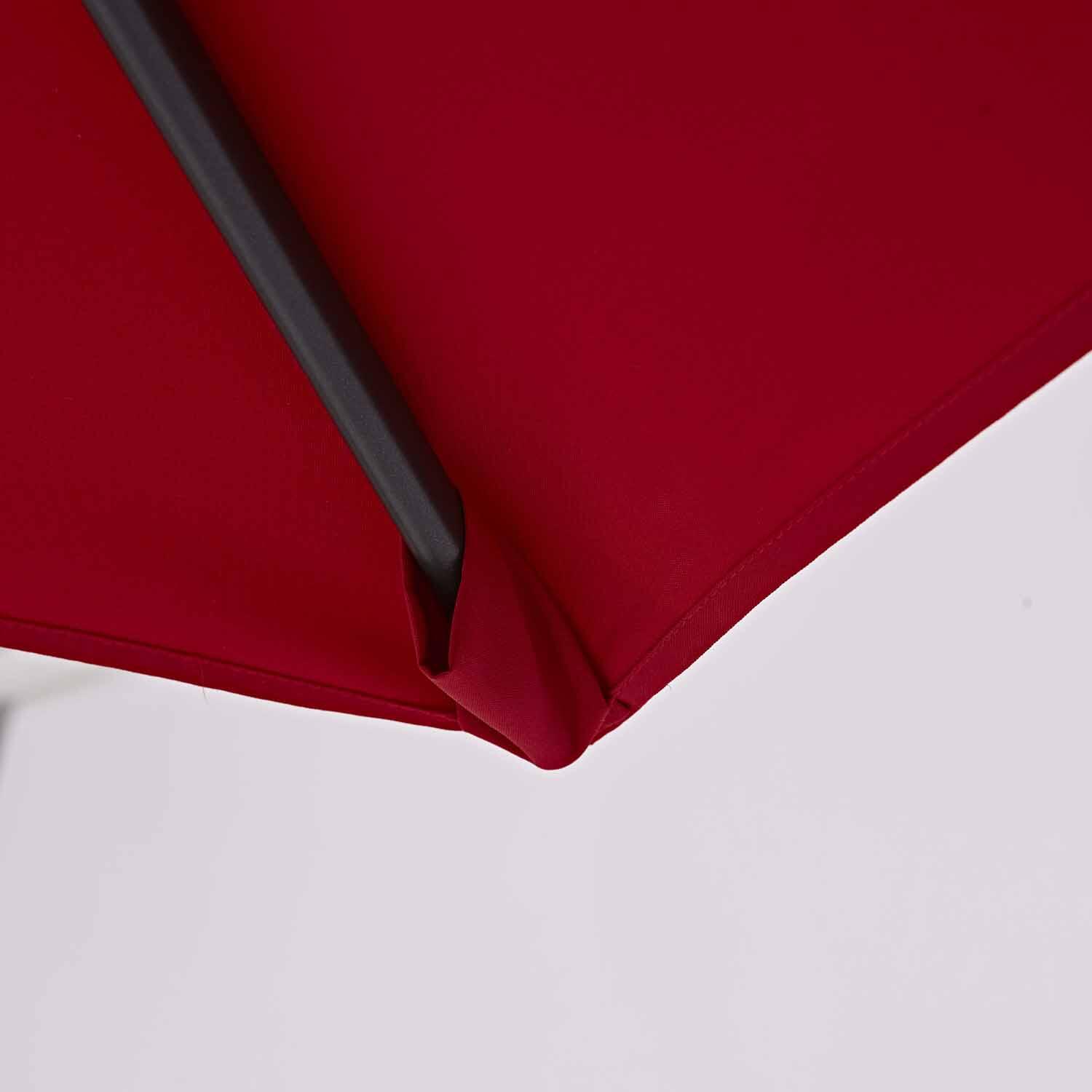 Parasol déporté hexagonal rouge Avea NATERIAL L.292 x l.292 cm - 6