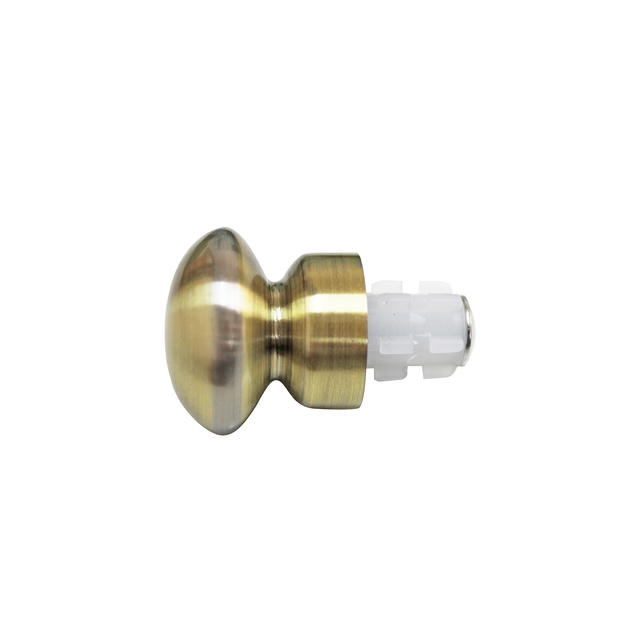 Finale per bastone Neo EASY FIX tappo cilindro in alluminio ottonato oro lucido Ø 20 mm INSPIRE, 2 pezzi