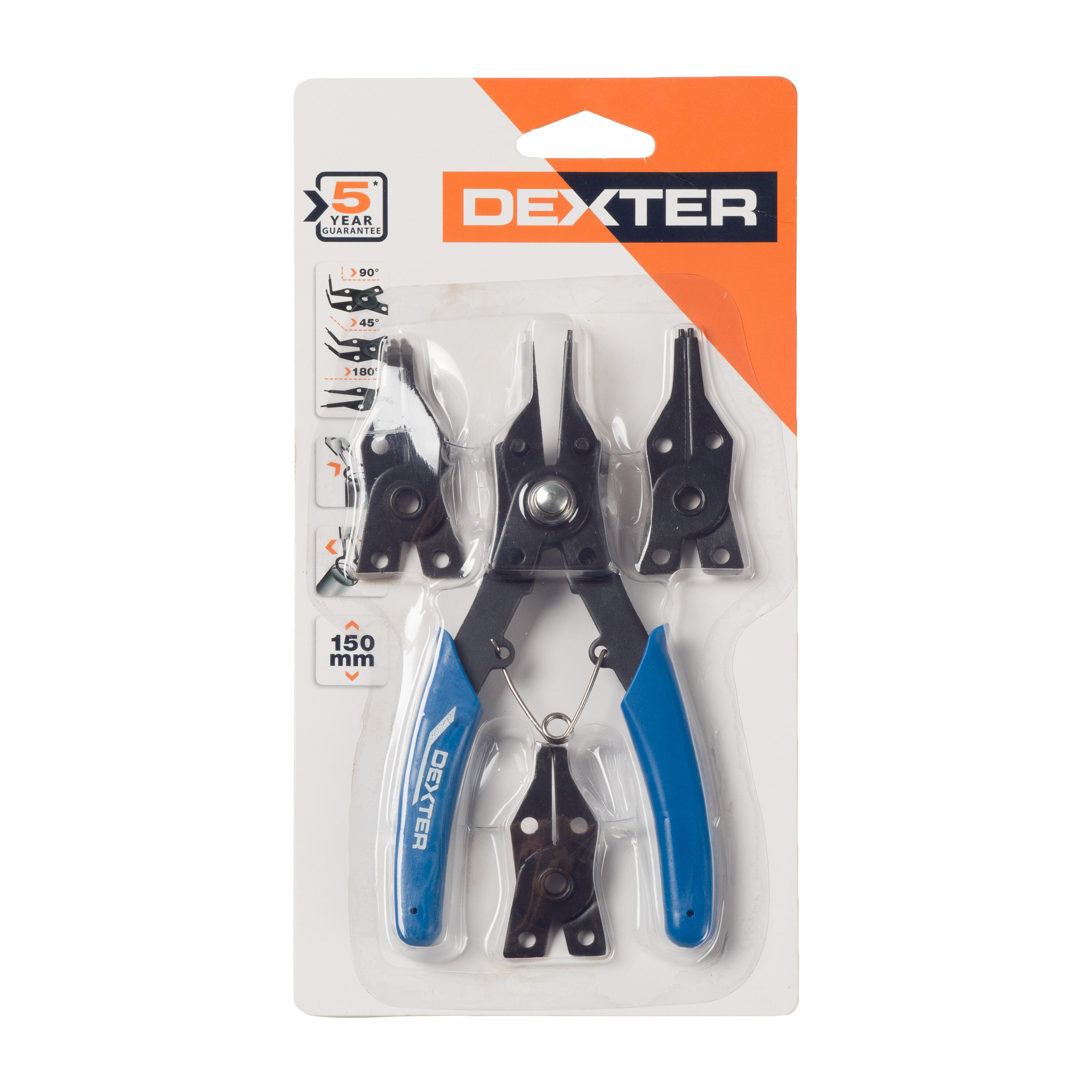 Pinza per anelli seeger DEXTER in acciaio 150mm - 12