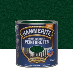Peinture extérieure fer Martelé HAMMERITE vert epicéa mat  2.5l