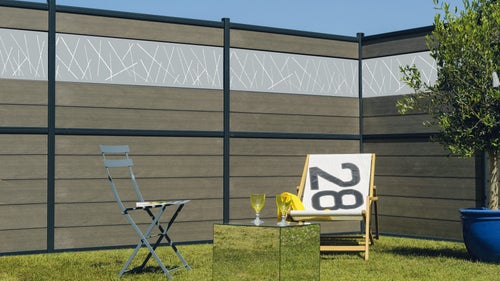 Ensemble de panneaux de clôture de jardin avec poteaux 669x146 cm