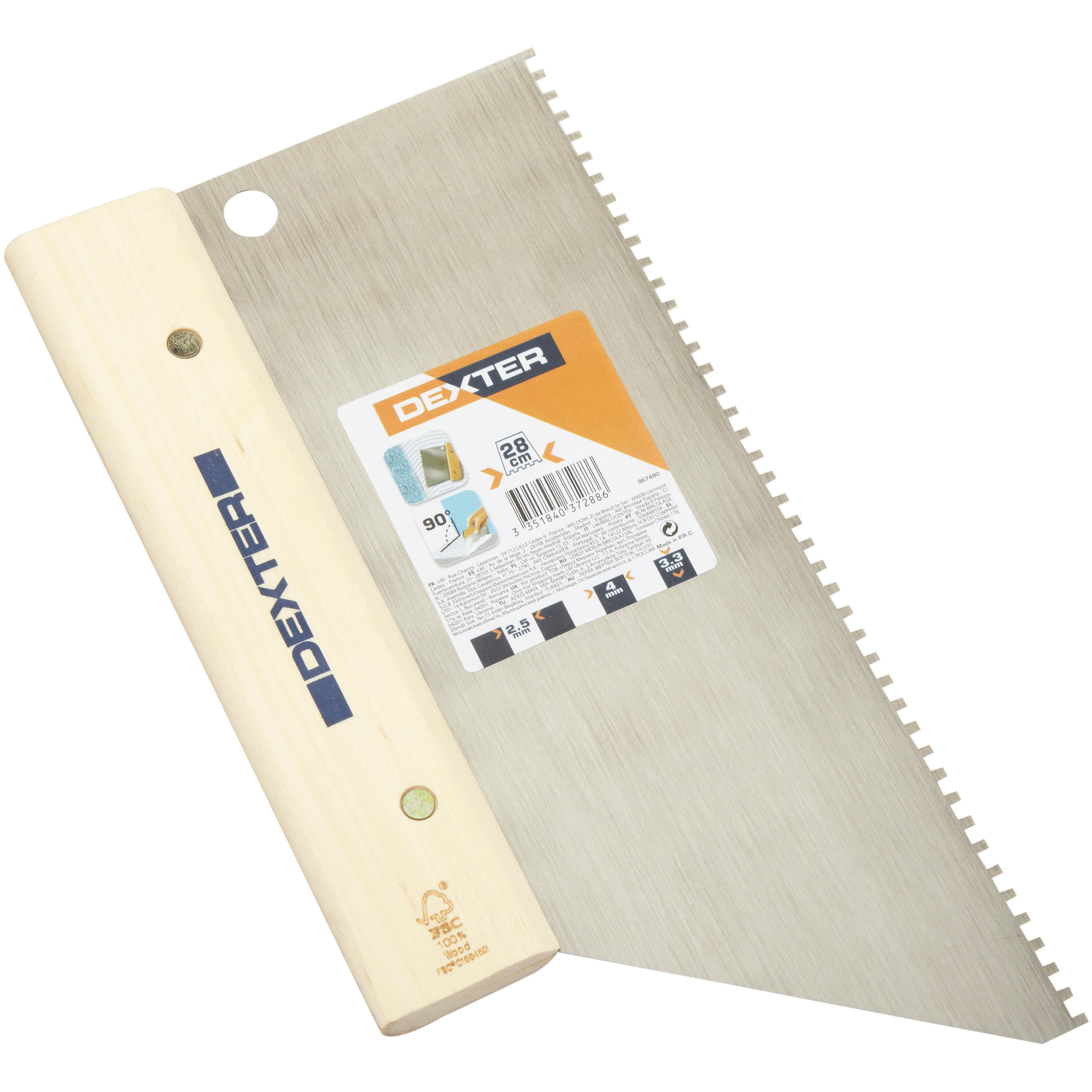 Peigne à colle acier, l. 28 cm DEXTER - 3