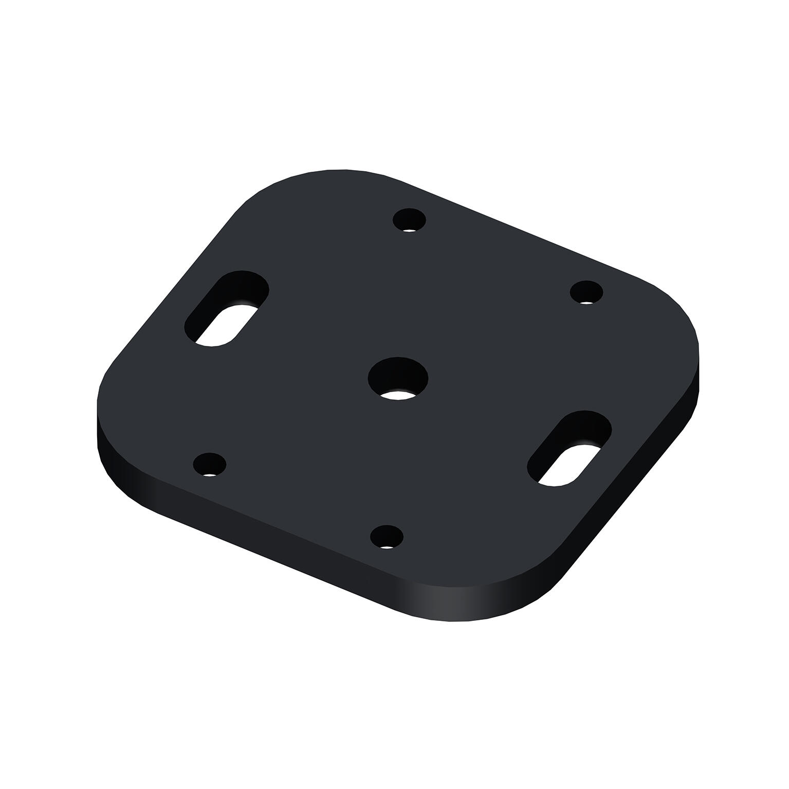 Base de fijación para poste de aluminio gris KLOS UP - 2