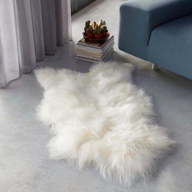 Tapis En Peau De Mouton Rose - Premium, Forme Peau De Bête, Doux Et Moderne, Pour Salon Ou Chambre, 5,9 Ft