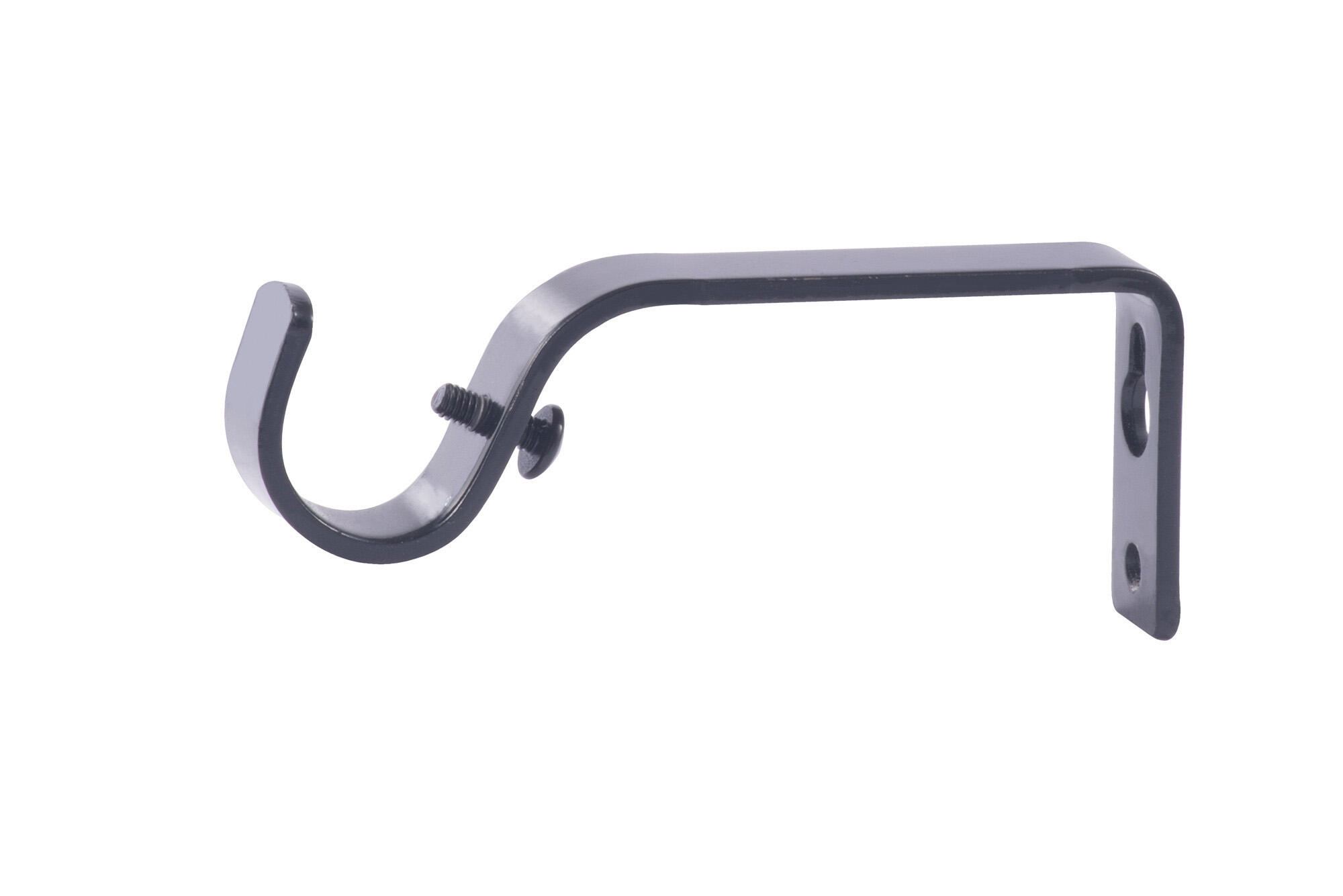 Support pour tringle à rideau Simple 20mm noir peint INSPIRE - 2