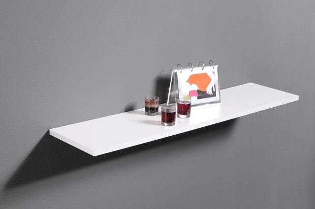 Tablette mélaminé blanc, L.120 x l.40 cm x Ep.18 mm