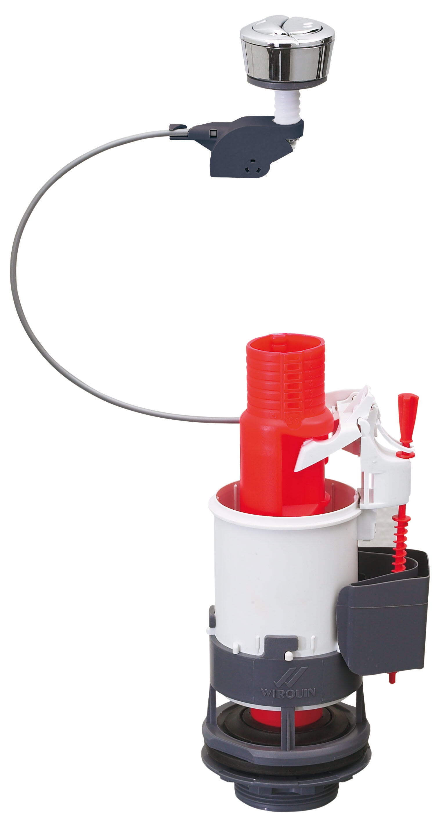 Mécanisme de chasse d'eau standard pour réservoir WC Bouton, mecanisme chasse de