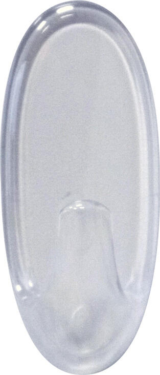 Lot de 2 crochets adhésifs 1 tête incolore / transparent ovale COMMAND - 2