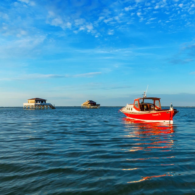 Toile imprimée Pinasse aux cabanes tchanquées, ARTIS l.30 x H.30 cm