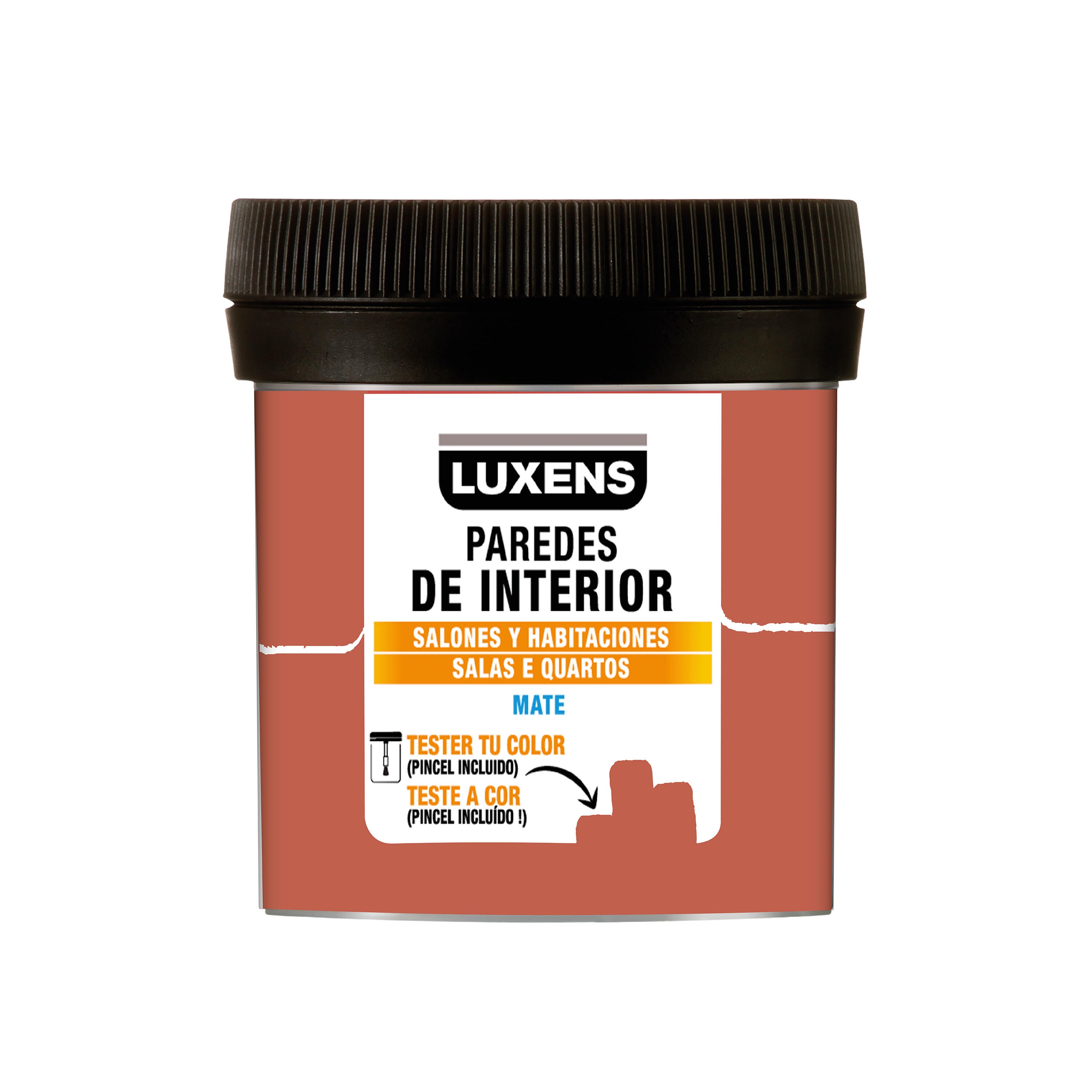 Tester de pintura salones y habitaciones LUXENS color lava 3 mate 75ml para paredes y techos - 2