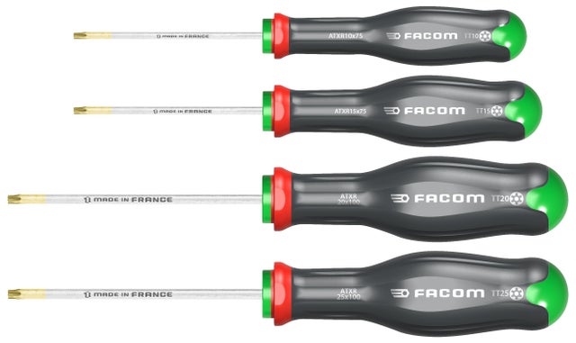 Jeu de 4 tournevis à frapper protwist resistorx, FACOM, ANXR.J4PG