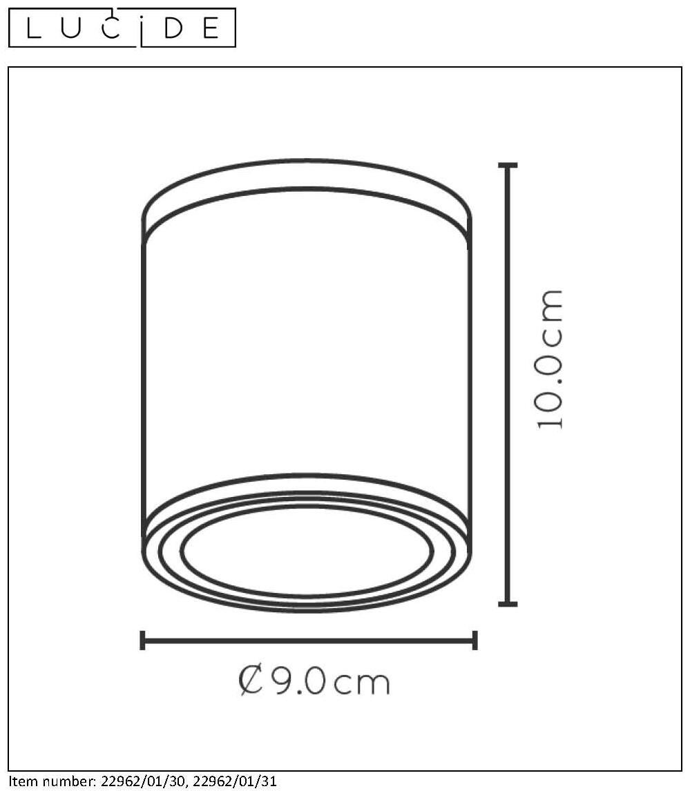 Spot, design gu10 max 50 W, LUCIDE - 2