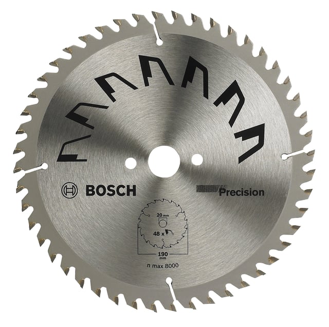 Lame de scie circulaire BOSCH Précision 190 x 30 x 2 mm 48 dents