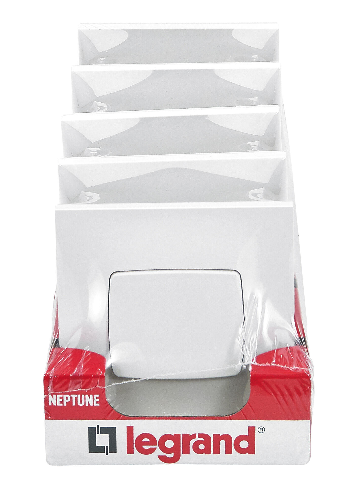 Lot de 5 interrupteurs va-et-vient complet, LEGRAND Neptune, blanc - 4