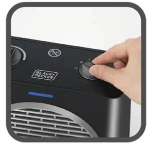 Soufflant céramique mobile électrique Bxsh1500e 1500 W - 2