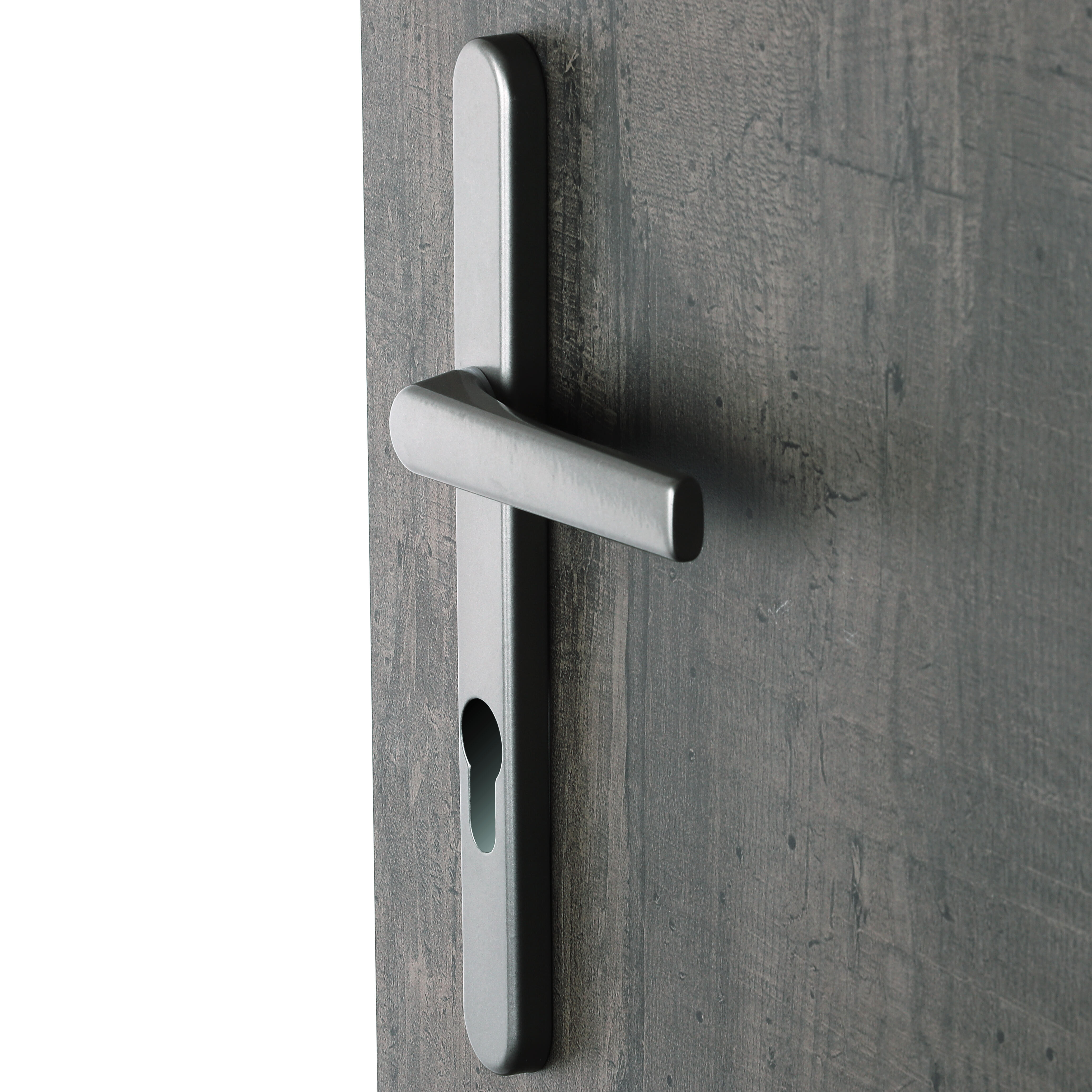Poignée de porte-fenêtre grise col court BALTIC  - 5