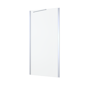 Paroi latérale verre transparent, l.90 cm, Ep.6 mm chromé Remix