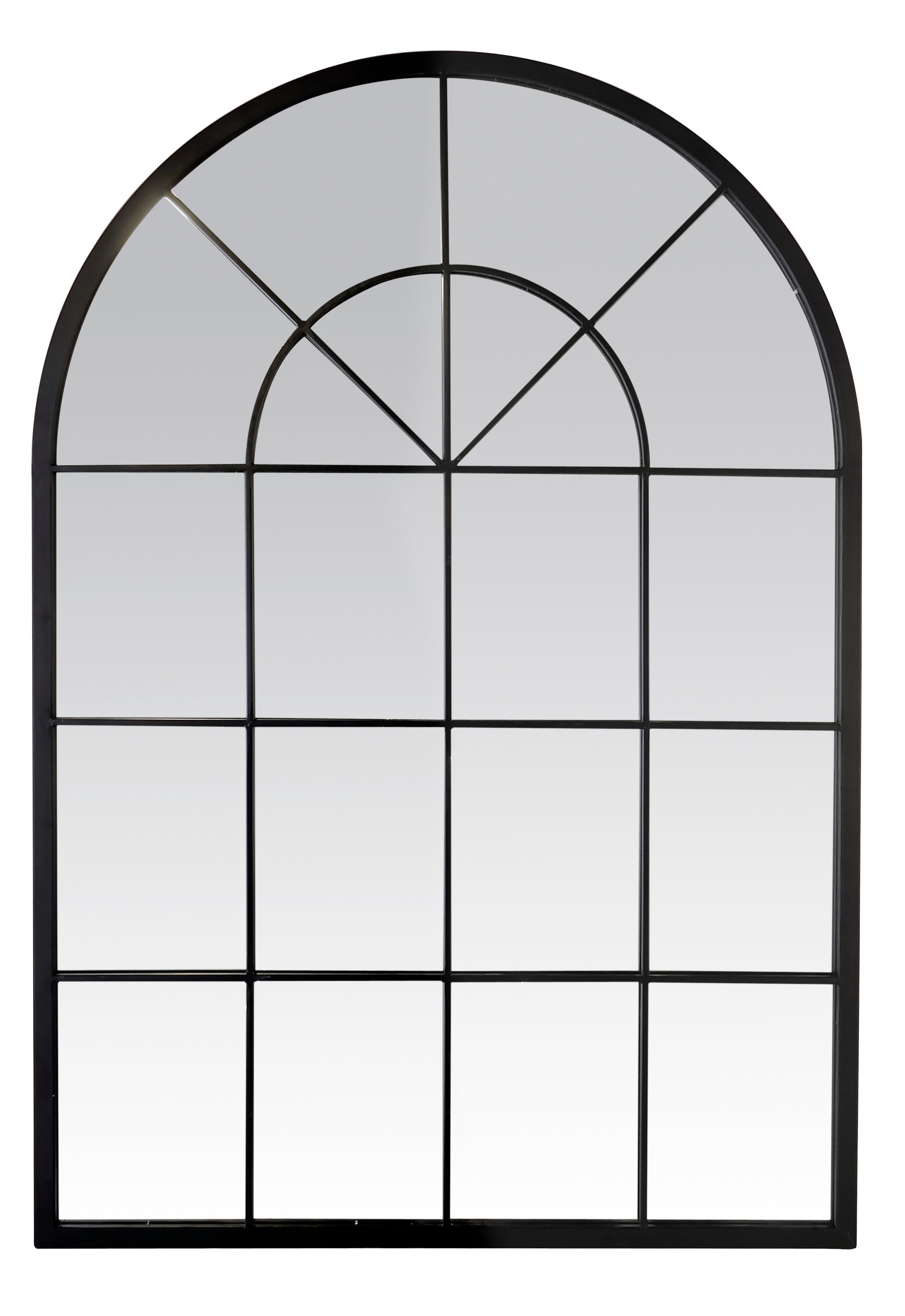 Espejo rectangular metálico negro 135 x 93 cm