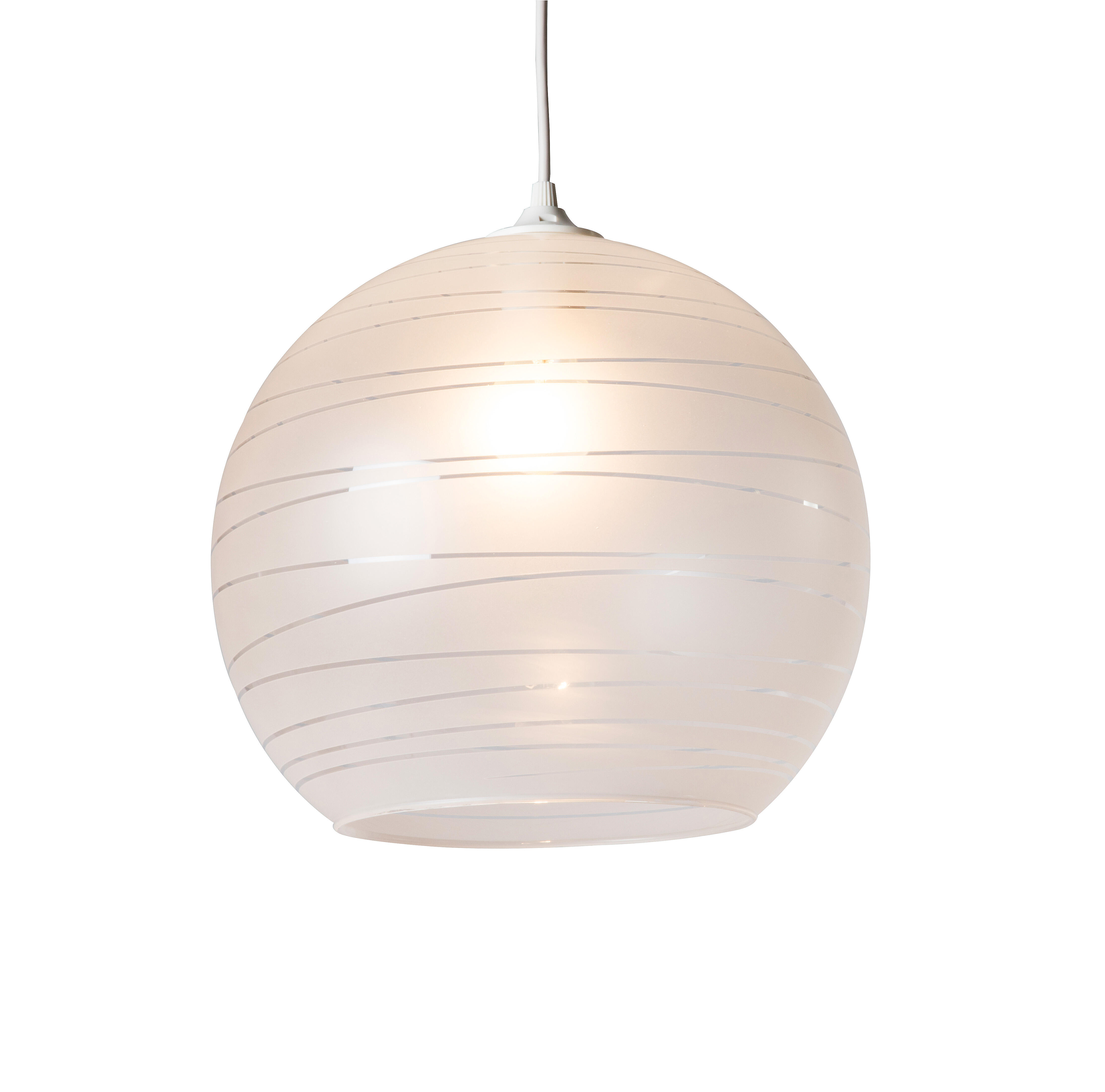 Suspension Shadow, verre, blanc, Diam.30 cm, E27 - 4