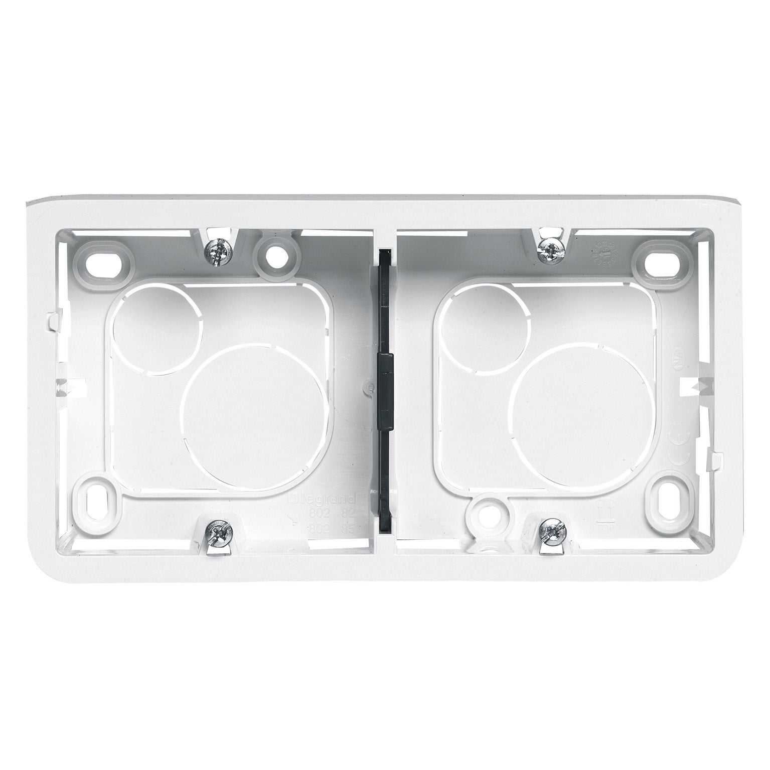 Double cadre saillie horizontal Mosaic, LEGRAND blanc brillant - 2