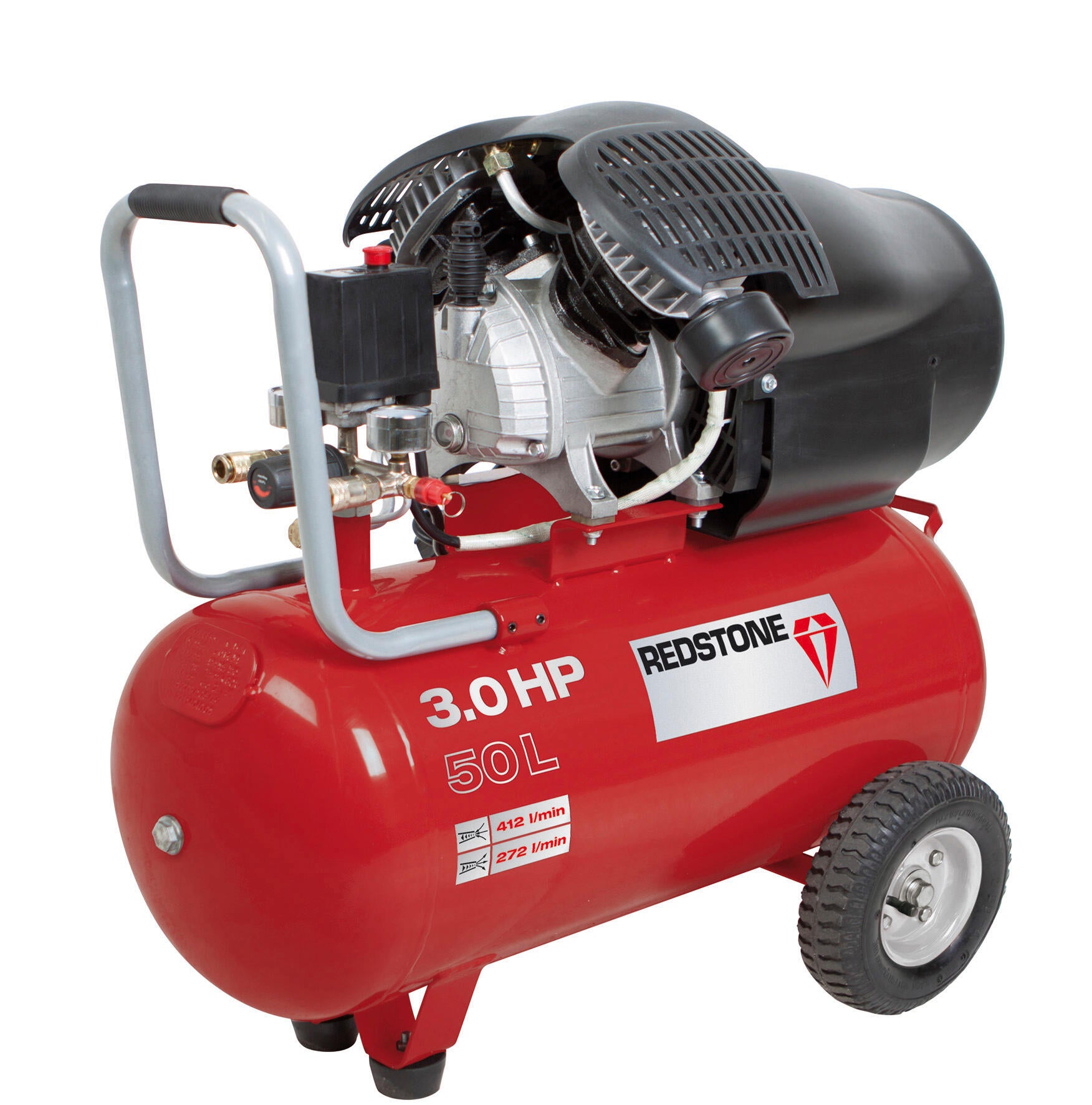 Compresseur de chantier REDSTONE 50 l 3 cv CR 250 DC | Leroy Merlin