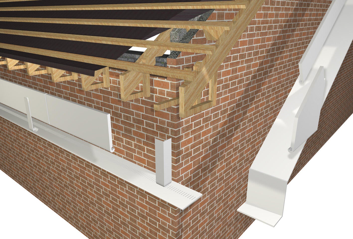 Sous face de bandeau de rive blanc pvc L.3 m x l.250 mm - 3