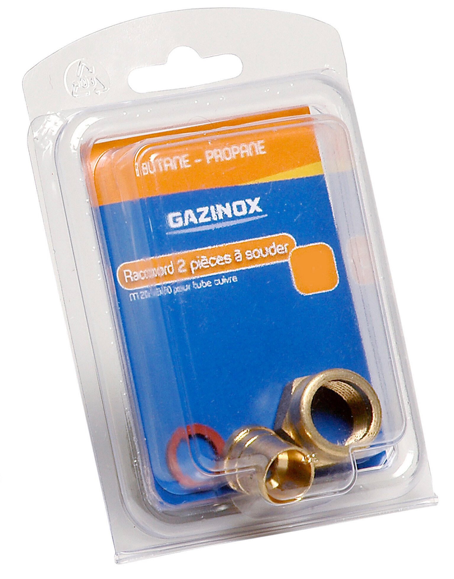 Raccord 2 pièces pour gaz butane / propane à souder, Diam.12 mm, GAZINOX - 3