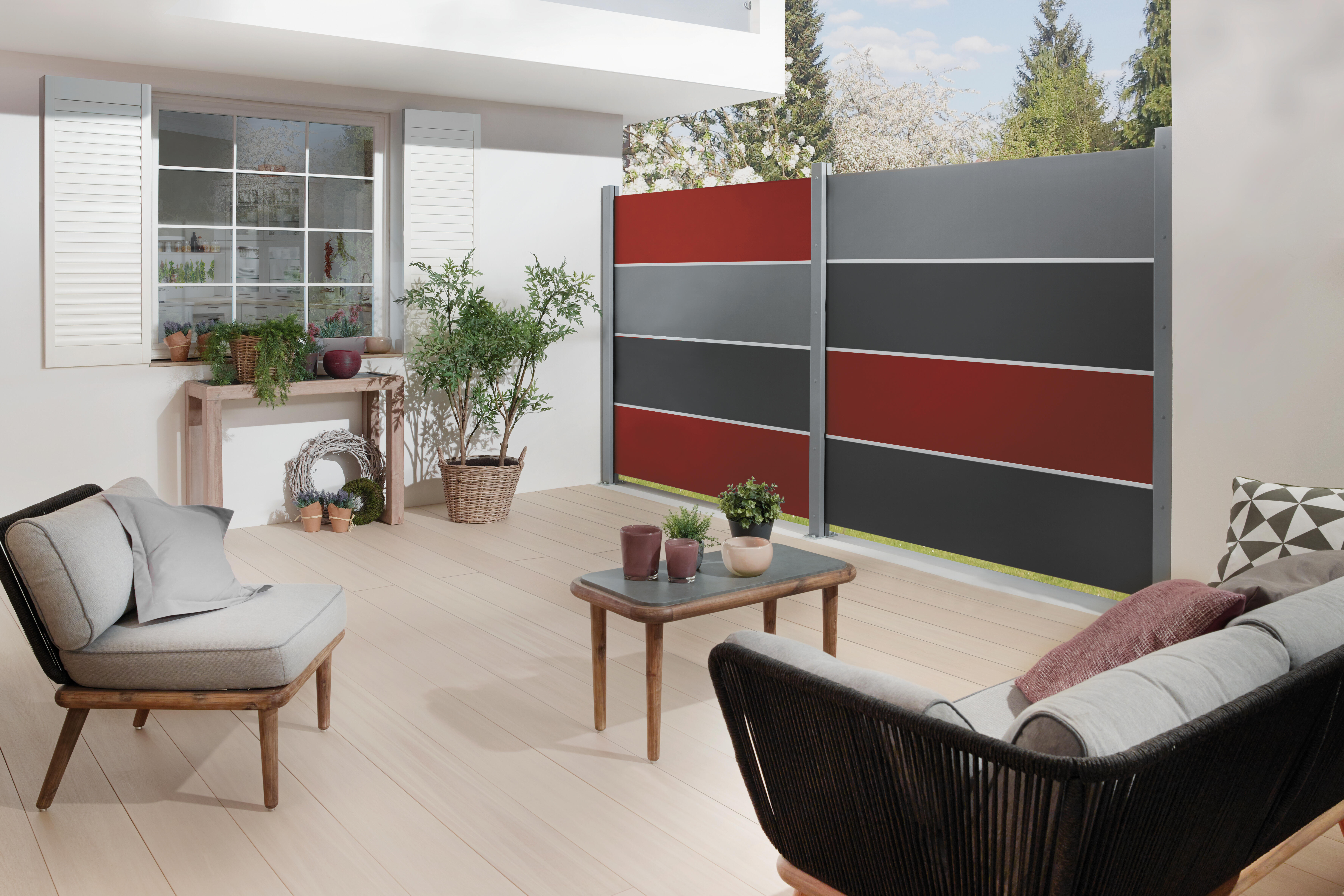 Kit clôture composite d'aluminium, coloris ardoise, H.180 x L.179cm - 4
