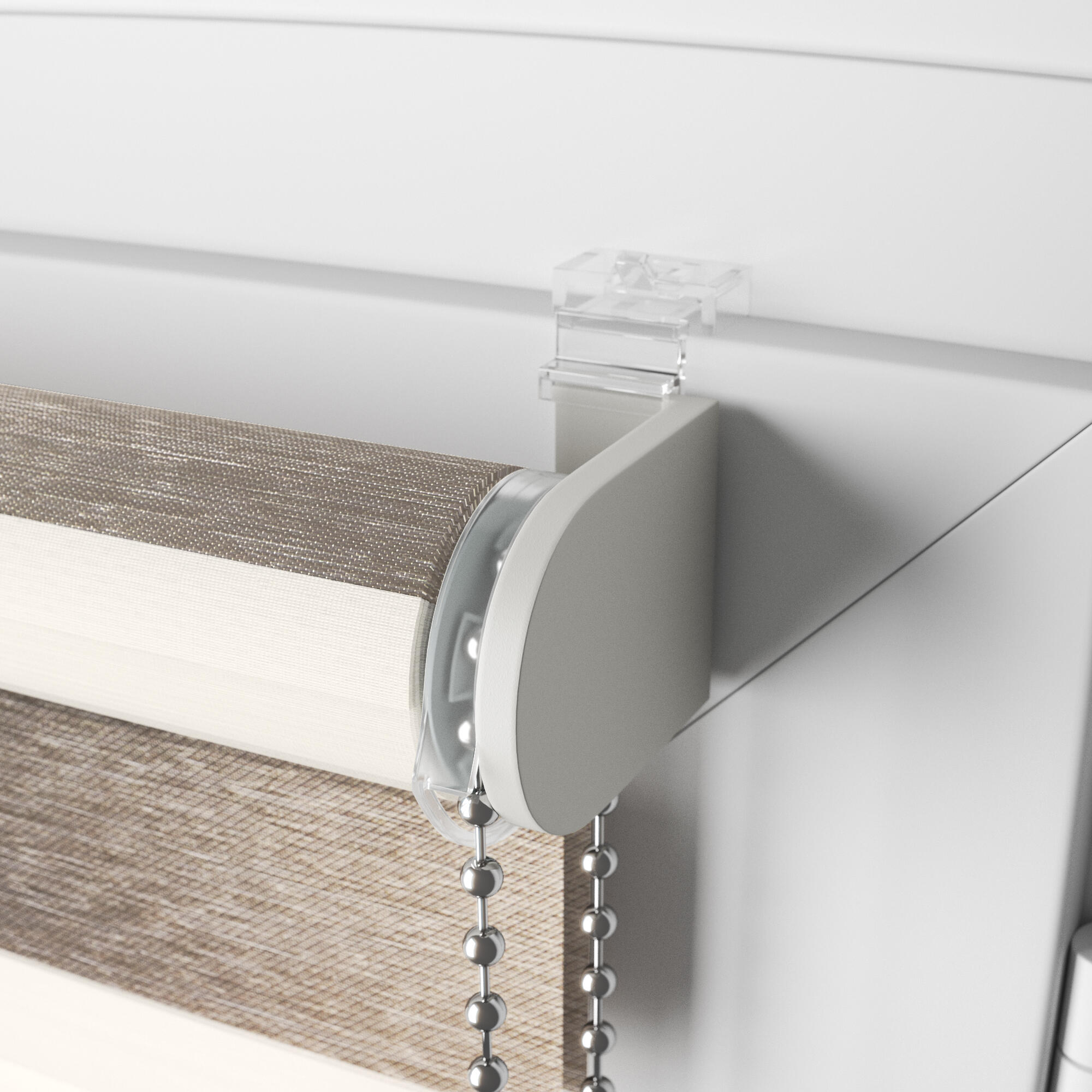 Store enrouleur jour/nuit Authentic taupe, l.55 x H.160 cm, DECOSOL DELUXE - 4