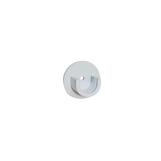 Staffa rosetta Ø 20 mm Organic EASY FIX in alluminio bianco opaco 10 cm, 2 pz INSPIRE
