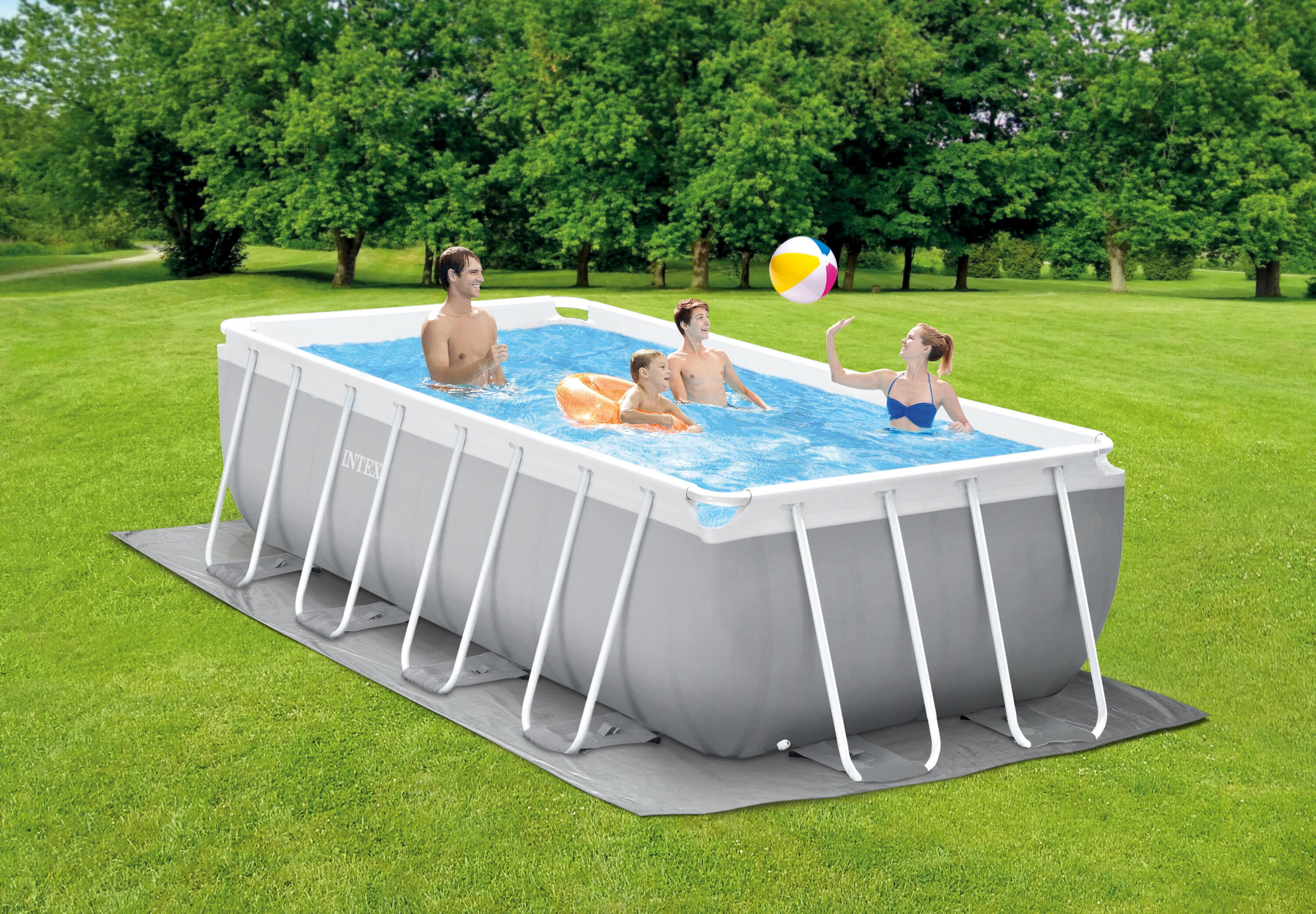 Piscina retangular 400x200 122 cm desmontável com bomba de filtro Prism Frame Intex - 3