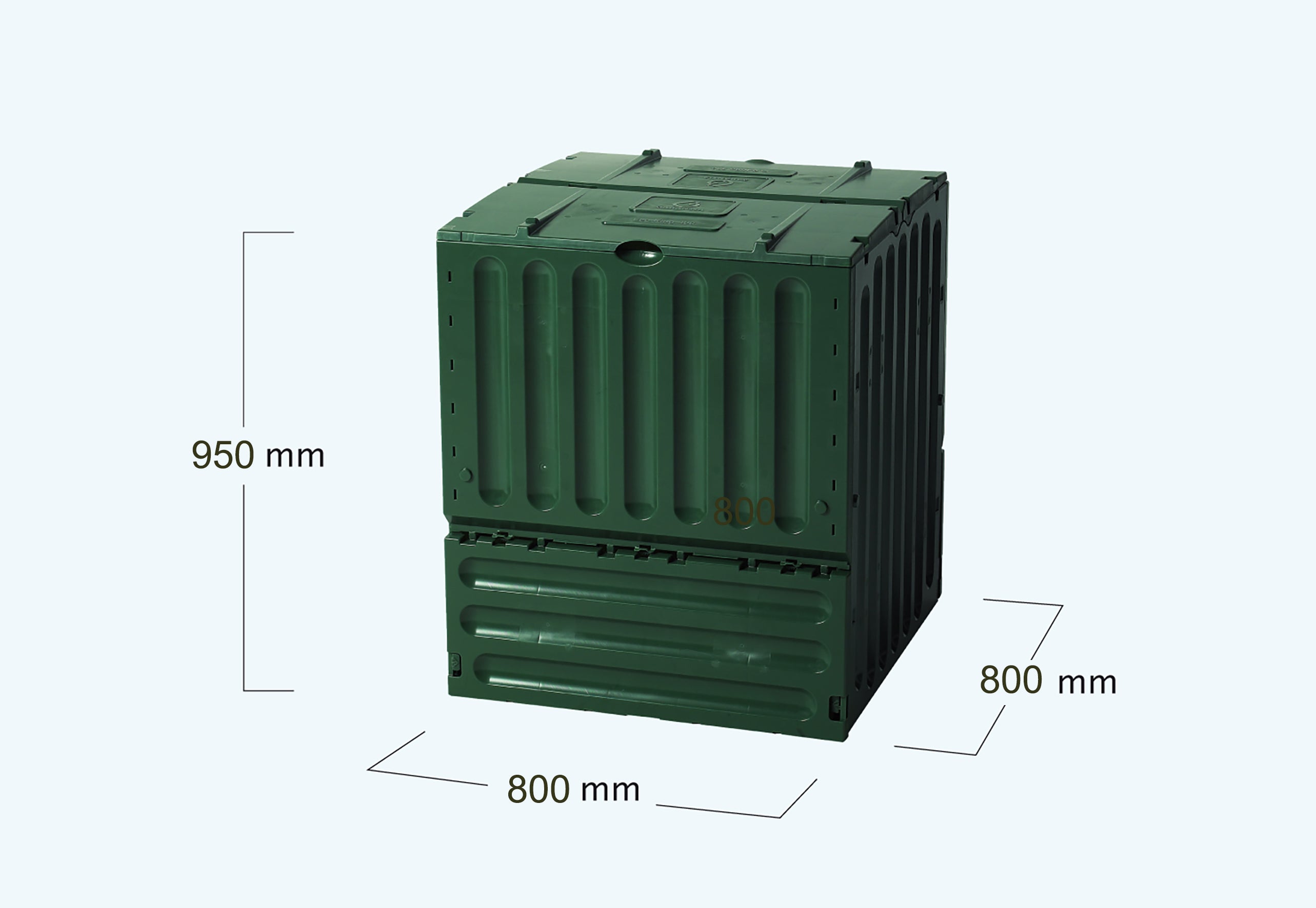 Composteur monobloc GARANTIA 627001 vert 600 l - 5