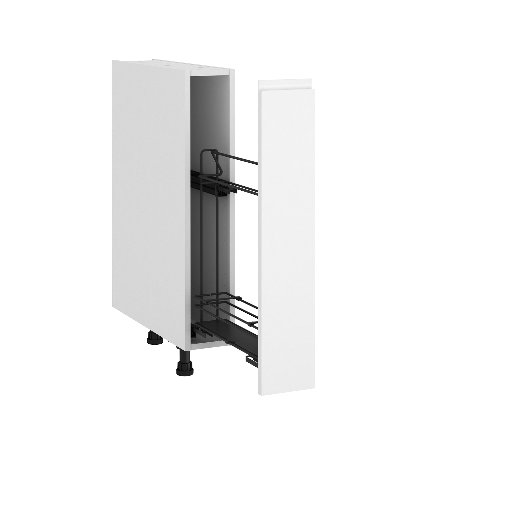 Mueble bajo de cocina delinia id tokyo blanco mate 76,8x15 cm botellero ext