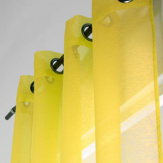 Voilage tamisant, Dolly, jaune H.240 x l.140 cm