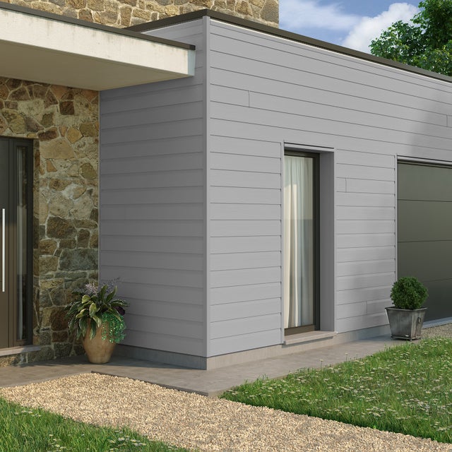 Clin pour bardage gris FREEFOAM Solid country 3.95 m