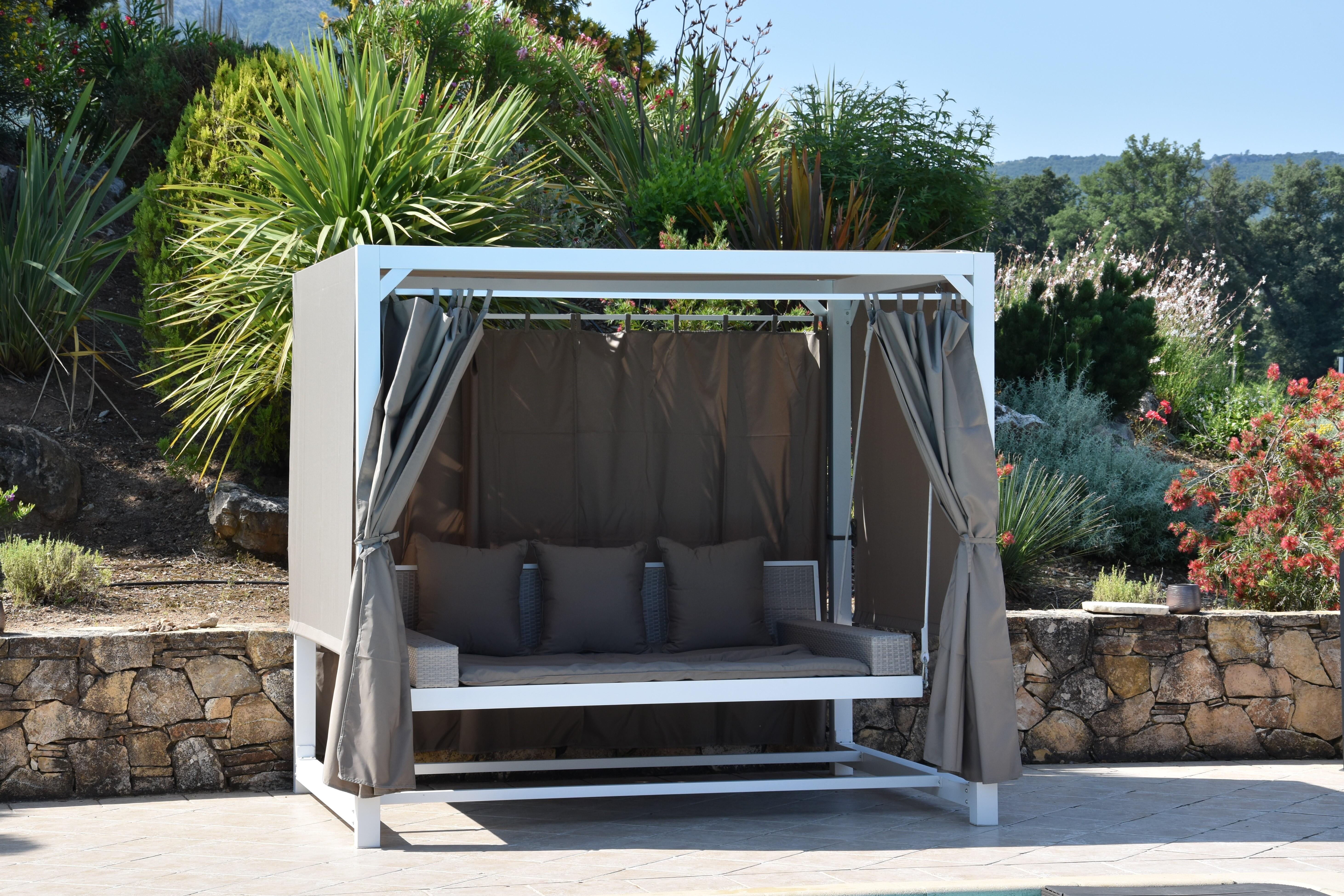 Balancelle en acier blanc Deep l.236 x P.180 x H.210 cm - 3