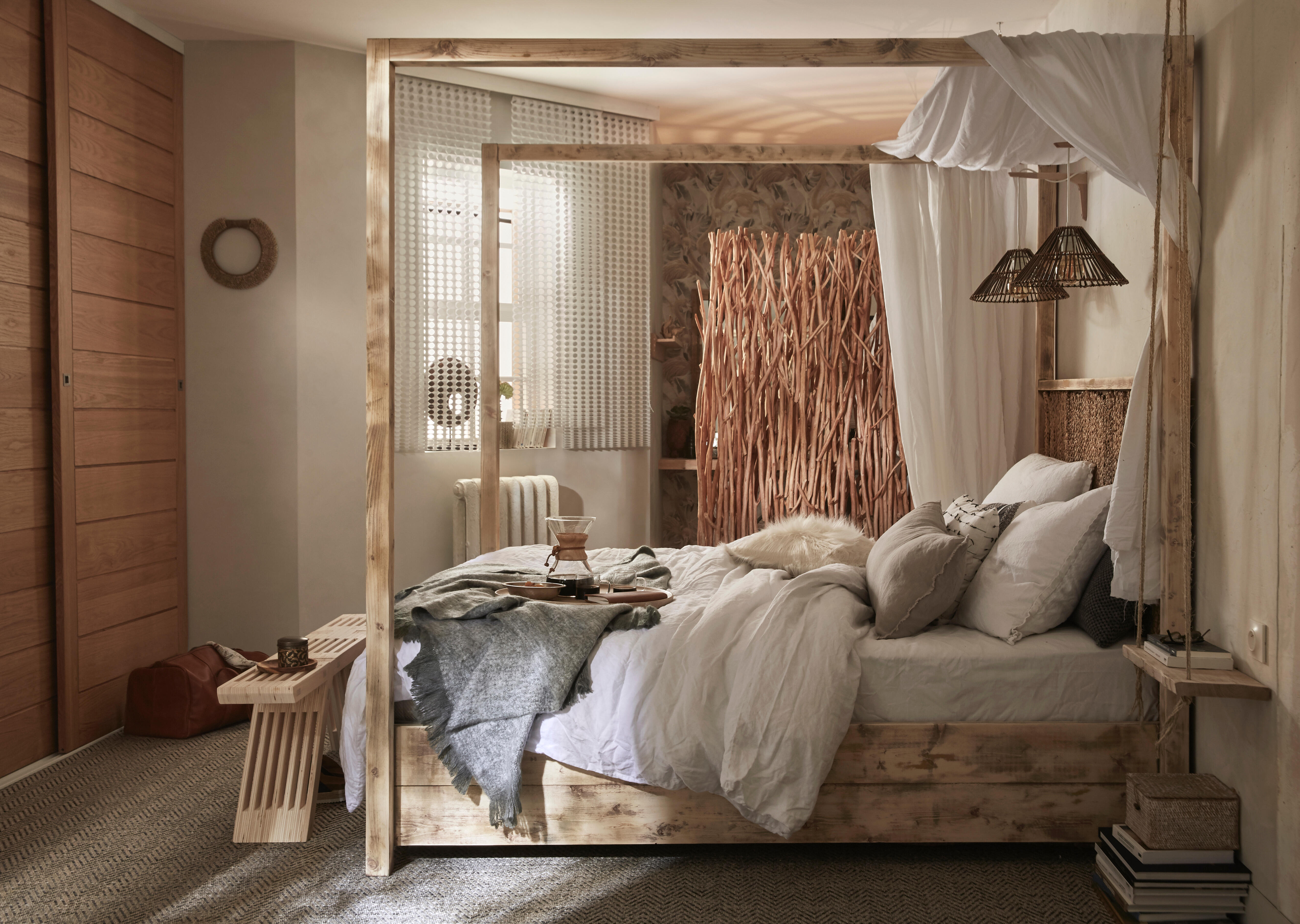 Une chambre très naturelle | Leroy Merlin