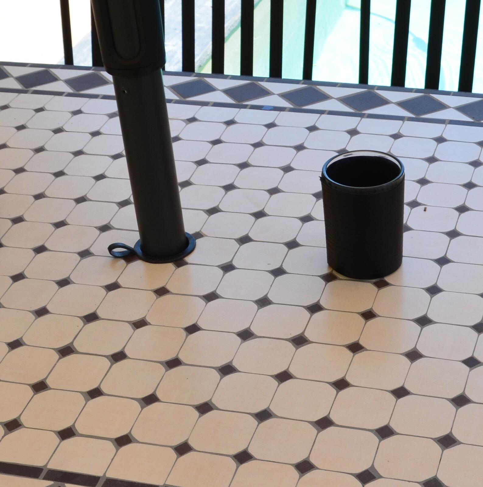 Table de jardin 10420 mozaik rectangulaire multicouleur / marron / beige 6 perso - 5