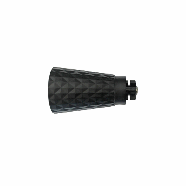 Finale per bastone Graph EASY FIX pomolo in alluminio verniciato nero opaco Ø 28 mm INSPIRE, 1 pezzo
