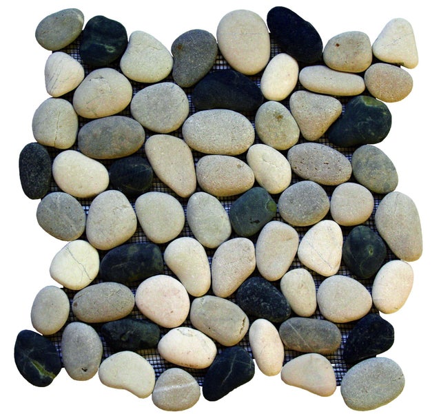1 plaque de mosaïque Naturel pierre effet galet 30 x 30 cm MAT INTER